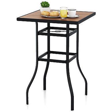 27.5 Inches Patio Bar Table For Garden Backyard Poolside