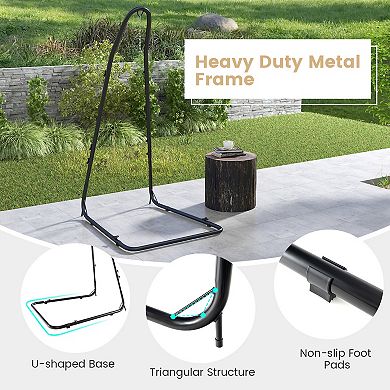 Hammock Chair Stand Adjustable Swing Chair Stand With Safety Hook And Sturdy Chain