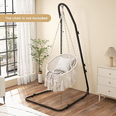 Hammock Chair Stand Adjustable Swing Chair Stand With Safety Hook And Sturdy Chain
