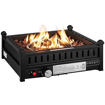 16.5-inch Tabletop Propane Fire Pit With Easy Ignition-black