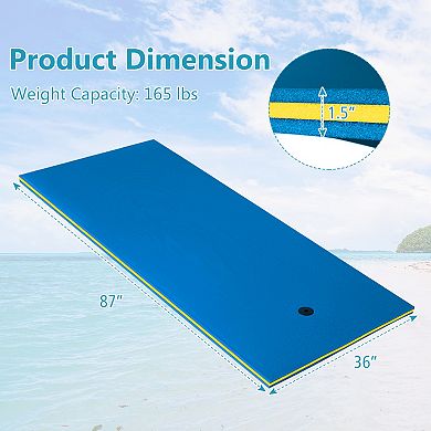 3-layer Relaxing Tear-proof Water Mat-blue