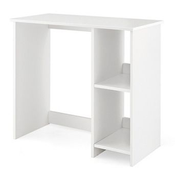 31.5-inch Modern Home Office Desk With 2 Storage Compartments-white