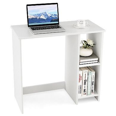 31.5-inch Modern Home Office Desk With 2 Storage Compartments-white