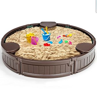 Sandbox With Built-in Corner Seat And Cover