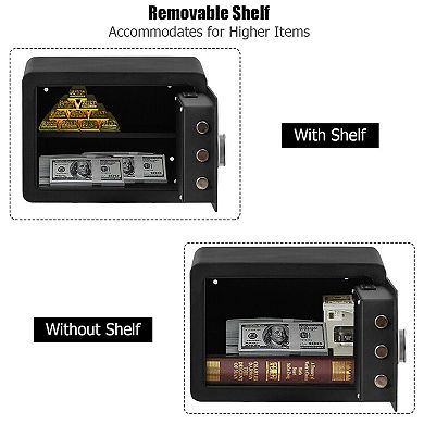 2-layer Security Safe Deposit Box With Inner Led Light