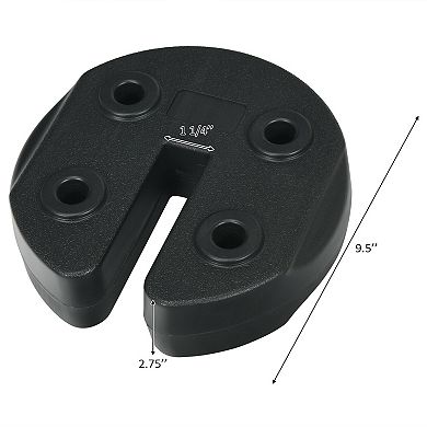 4 Pieces 20lbs Water Filled Weight Plates For Shade Umbrella