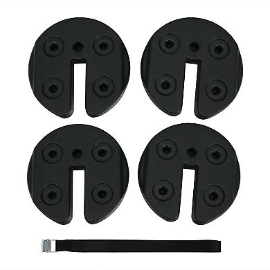 4 Pieces 20lbs Water Filled Weight Plates For Shade Umbrella