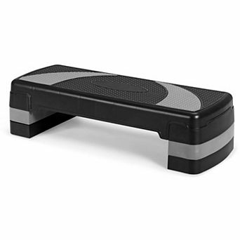 31 Inch Adjustable Exercise Aerobic Stepper With Non-slip Pads-gray