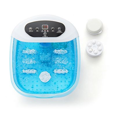Foot Spa Massager Tub With Removable Pedicure Stone And Massage Beads-blue