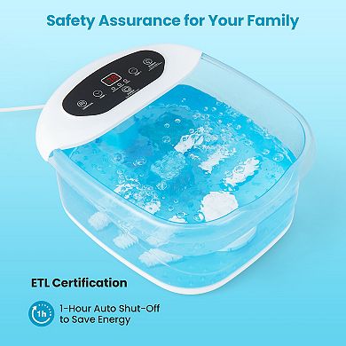 Foot Spa Massager Tub With Removable Pedicure Stone And Massage Beads-blue