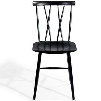 Set Of 2 Modern Dining Chairs With Backrest