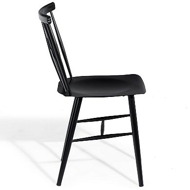 Set Of 2 Modern Dining Chairs With Backrest