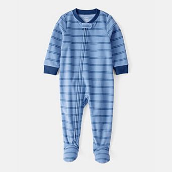 Baby & Toddler Boy Carter's Striped Fleece Footed Pajamas