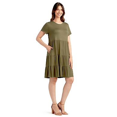 Women's Apt. 9® Short Sleeve Tired Dress