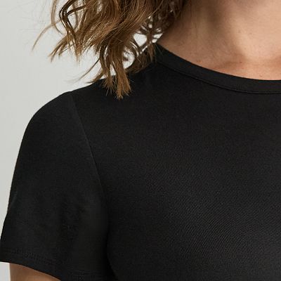 apt 9 t shirt dress Apt 9 Black Studded Gold Neckline T-Shirt Dress ~ Size Large