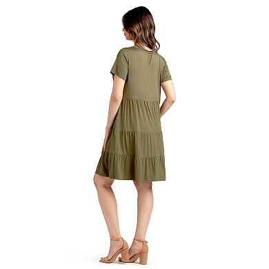 Women's Apt. 9® Short Sleeve Tired Dress