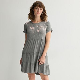 Women's Apt. 9® Short Sleeve Tiered Dress