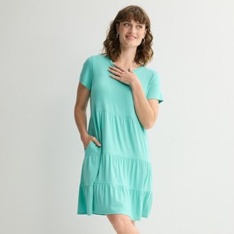 Women's Apt. 9® Short Sleeve Tiered Dress