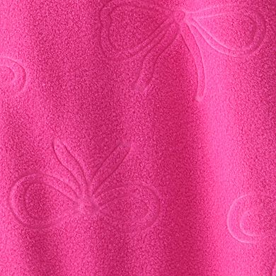 Baby & Toddler Girl Carter's One-Piece Fleece Bow Long Sleeve 2-Way Zip Pajamas