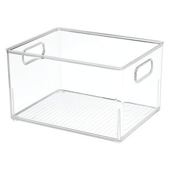 iDesign Small Plastic Bathroom Storage Bin with Handles