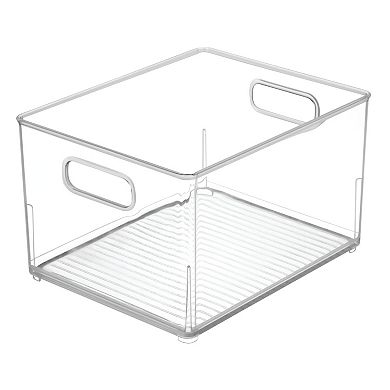 iDesign Small Plastic Bathroom Storage Bin with Handles