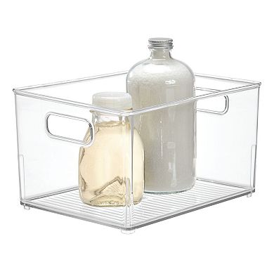 iDesign Small Plastic Bathroom Storage Bin with Handles