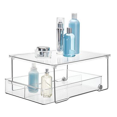 iDesign Plastic Stackable Bathroom Shelf Riser