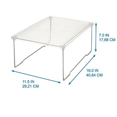 iDesign Plastic Stackable Bathroom Shelf Riser