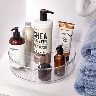 iDesign Divided Lazy Susan for Bathroom Storage