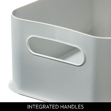 iDesign Grey Plastic Stackable Storage Bin