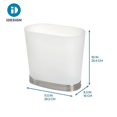 iDesign Gina Collection Small Oval Bathroom Trash Can