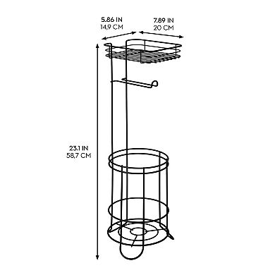 iDesign Toilet Paper Stand with Shelf