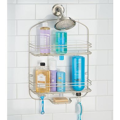 iDesign Weston Collection Wide Over Shower Head Hanging Shower Caddy