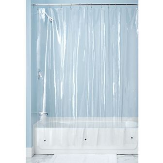 iDesign Vinyl X-Wide Clear Shower Liner