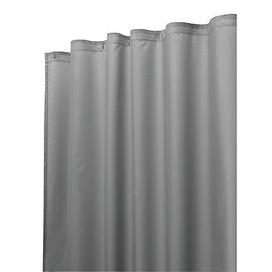 iDesign Polyester Shower Curtain with 12 Reinforced Buttonholes