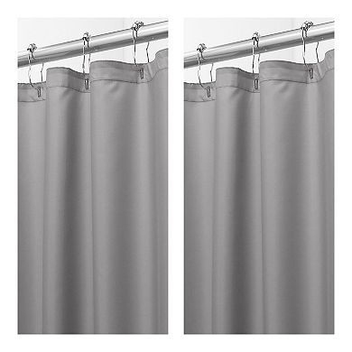 iDesign Polyester Shower Curtain with 12 Reinforced Buttonholes