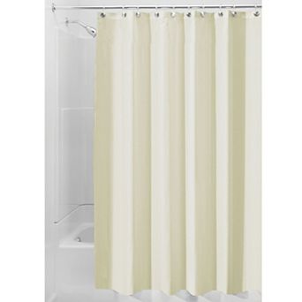 iDesign Polyester Shower Curtain with 12 Reinforced Buttonholes