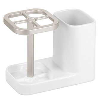 iDesign Ceramic Toothbrush and Toothpaste Holder
