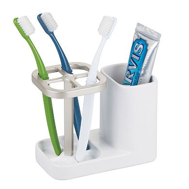 iDesign Ceramic Toothbrush and Toothpaste Holder