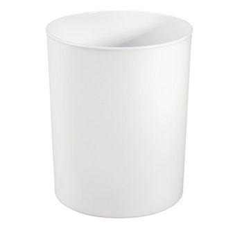 iDesign Franklin Plastic Round Bathroom Waste Basket