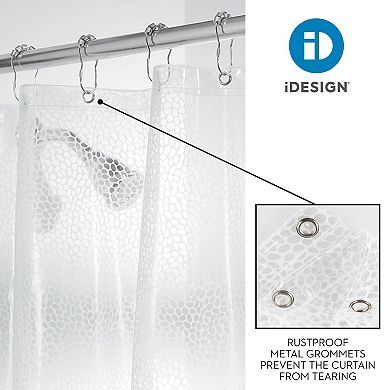 iDesign Waterproof Pebble Shower Curtain Liner with 12 Metal Grommets