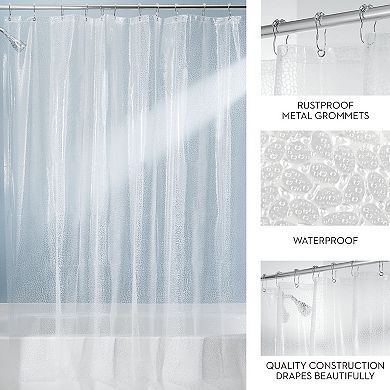 iDesign Waterproof Pebble Shower Curtain Liner with 12 Metal Grommets