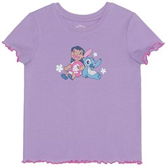 Disney's Lilo & Stitch Baby & Toddler Girl Flowers Graphic Tee