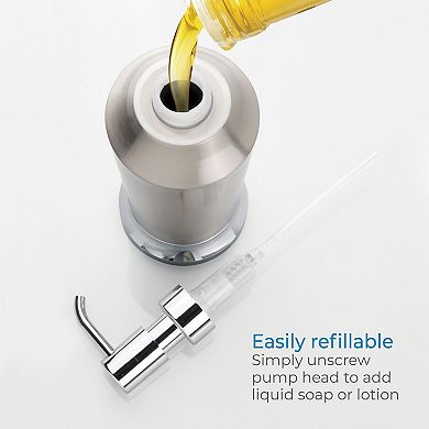 iDesign Brushed Stainless Steel Soap Dispenser