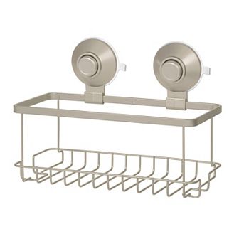 iDesign Everett Collection Push-Lock Suction Basket for Inside Shower