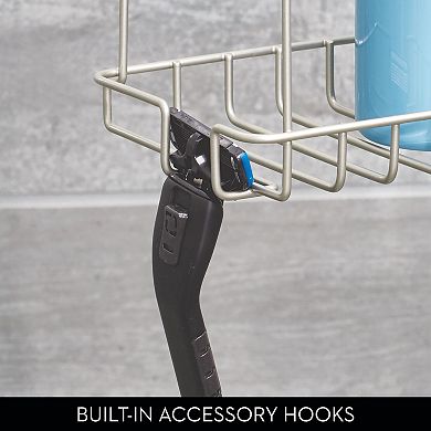 iDesign Everett Collection Push-Lock Suction Basket for Inside Shower