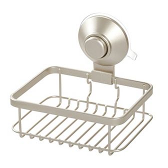 iDesign Push-Lock Suction Soap Dish for Shower
