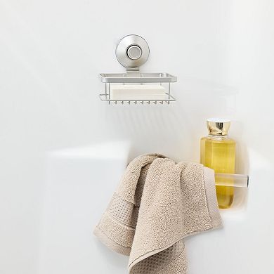 iDesign Push-Lock Suction Soap Dish for Shower