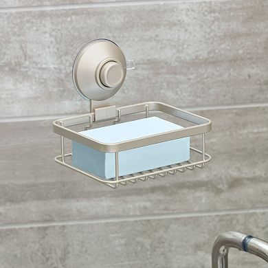 iDesign Push-Lock Suction Soap Dish for Shower