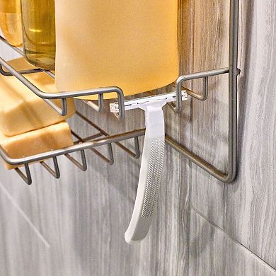 iDesign Wide 2-Tier Hanging Storage Caddy with Hooks